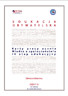 Wiedza o społeczeństwie IV etap edukacyjny : karty pracy ucznia : zakres podstawowy