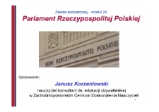 Parlament Rzeczypospolitej Polskiej ; moduł 24