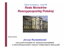 Rada Ministrów Rzeczypospolitej Polskiej ; moduł 26