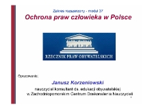 Ochrona praw człowieka w Polsce : moduł 37