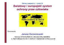 Światowy i europejski system ochrony praw człowieka : moduł 38