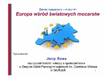 Europa wśród światowych mocarstw : moduł 44