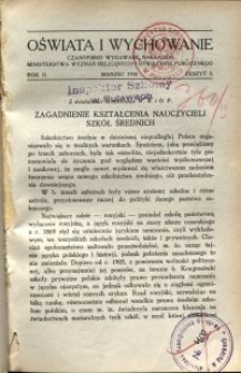 Oświata i Wychowanie. R.2, 1930 nr 3