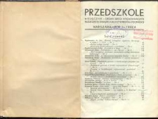 Przedszkole. R.1, 1933/4 nr 1