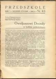 Przedszkole. R.1, 1933/4 nr 4-5