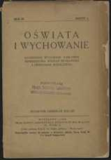 Oświata i Wychowanie. R.4, 1932 nr 1