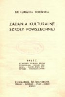 Zadania kulturalne szkoły powszechnej