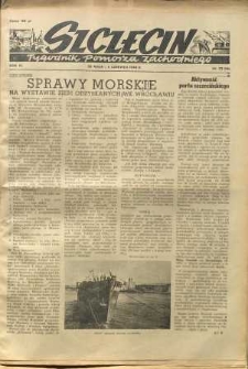 Szczecin. Tygodnik Pomorza Zachodniego. 1948 nr 22