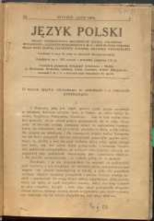 Język Polski. R. XI, 1926 nr 1