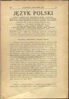 Język Polski. R. XII, 1927 nr 6