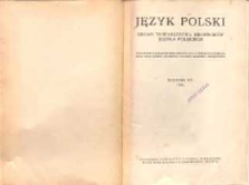 Język Polski. R. XV, 1930 nr 1