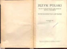 Język Polski. R. XVI, 1931 nr 1