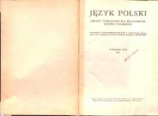 Język Polski. R. XVII, 1932 nr 1