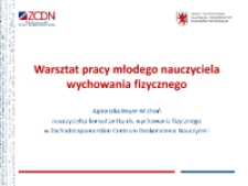 Warsztat pracy młodego nauczyciela wychowania fizycznego