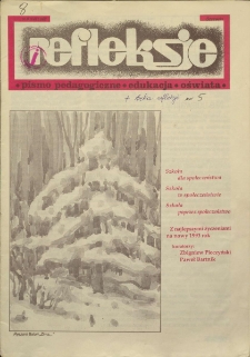 Refleksje : pismo pedagogiczne, edukacja, oświata. 1992 nr 8
