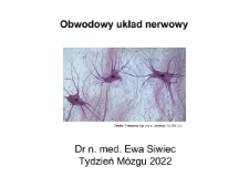 Obwodowy układ nerwowyi. Tydzień mózgu w ZCDN-ie