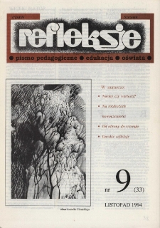 Refleksje : pismo pedagogiczne, edukacja, oświata. 1994 nr 9