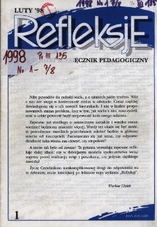 Refleksje : wojewódzki miesięcznik pedagogiczny. 1998 nr 1