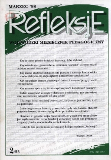 Refleksje : wojewódzki miesięcznik pedagogiczny. 1998 nr 2