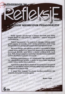 Refleksje : wojewódzki miesięcznik pedagogiczny. 1998 nr 6