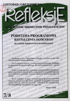 Refleksje : wojewódzki miesięcznik pedagogiczny. 1998 nr 7-8
