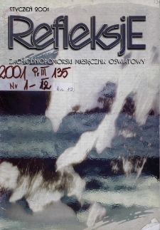 Refleksje : zachodniopomorski miesięcznik oświatowy. 2001 nr 1