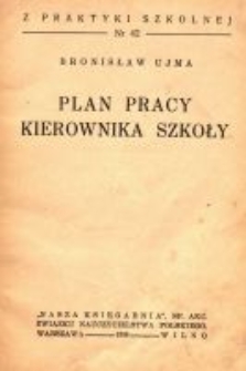 Plan pracy kierownika szkoły