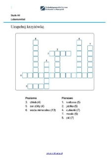 Lebensmittel : karty pracy z języka niemieckiego