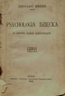 Psychologia dziecka w świetle badań najnowszych