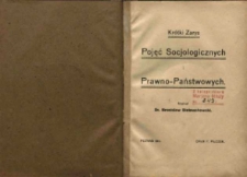 Krótki zarys pojęć socjologicznych i prawno-państwowych