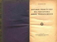 Egzamin praktyczny dla nauczycieli szkół powszechnych