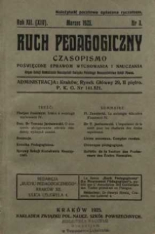 Ruch Pedagogiczny. R. XII (XIV), 1925 nr 3