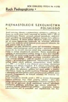 Ruch Pedagogiczny. R. XXIII, 1933/34 nr 4