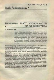 Ruch Pedagogiczny. R. XXIII, 1933/34 nr 5