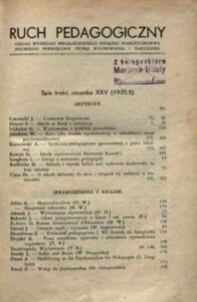 Ruch Pedagogiczny. R. XXV, 1935/1936 nr 1