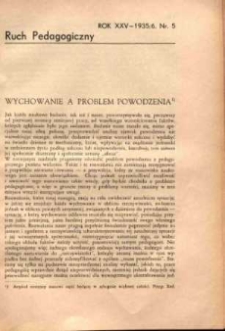 Ruch Pedagogiczny. R. XXV, 1935/1936 nr 5