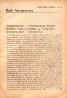 Ruch Pedagogiczny. R. XXVI, 1936/1937 nr 3