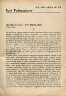 Ruch Pedagogiczny. R. XXVI, 1936/1937 nr 7-8