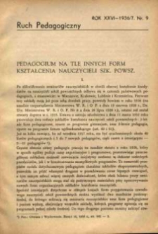 Ruch Pedagogiczny. R. XXVI, 1936/1937 nr 9