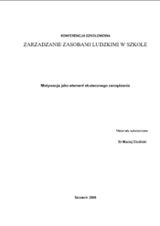 Motywacja jako element skutecznego zarządzania