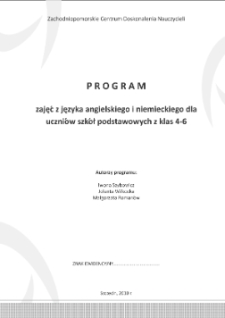 Zajęcia z języka angielskiego i niemieckiego dla uczniów szkół podstawowych z klas 4-6 : program